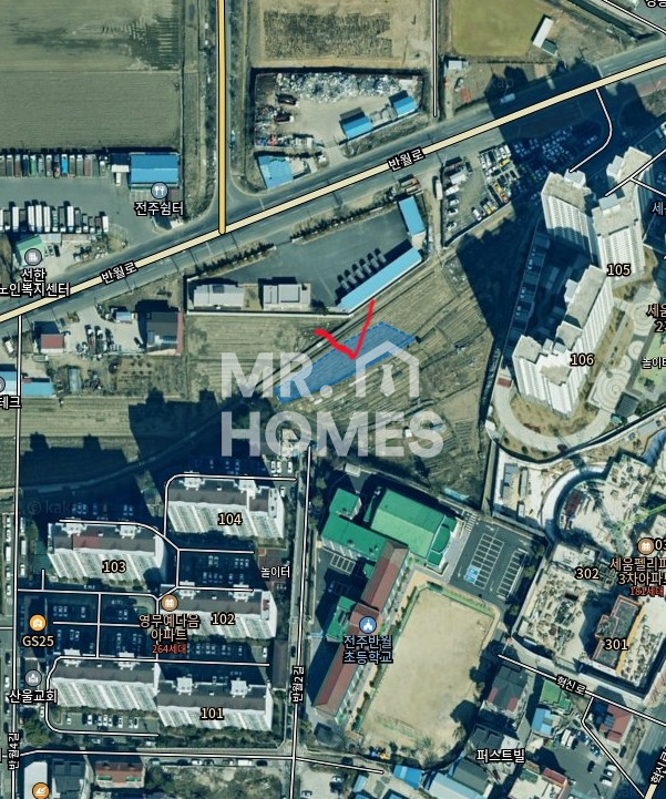 전북 전주덕진구 반월동 도로예정 접한 토지매매 매매 매물번호 12427 사진 1